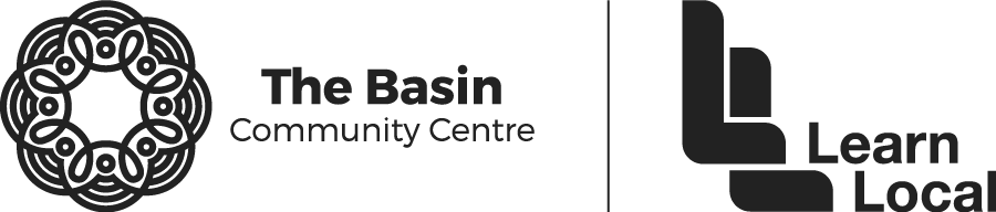The Basin Community House and Learn Local logos